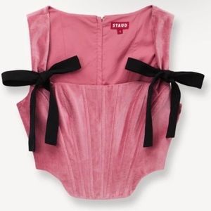 Staud Alice corset top in dusty rose